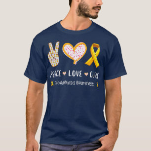 T-shirt Peace Love cure Endometriose sensibilisation pour