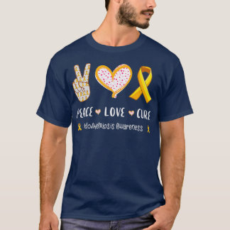 T-shirt Peace Love cure Endometriose sensibilisation pour 