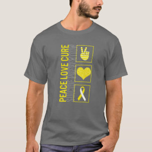 T-shirt Peace Love Cure Prévention Suicide Sensibilisation