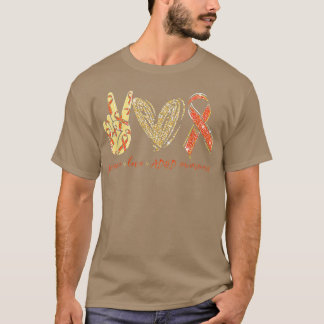 T-shirt Peace Love Cures Adhd Sensibilisation Patients