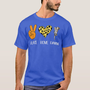 T-shirt Peace Love Dancing Lazy Halloween Costume Cool Dan
