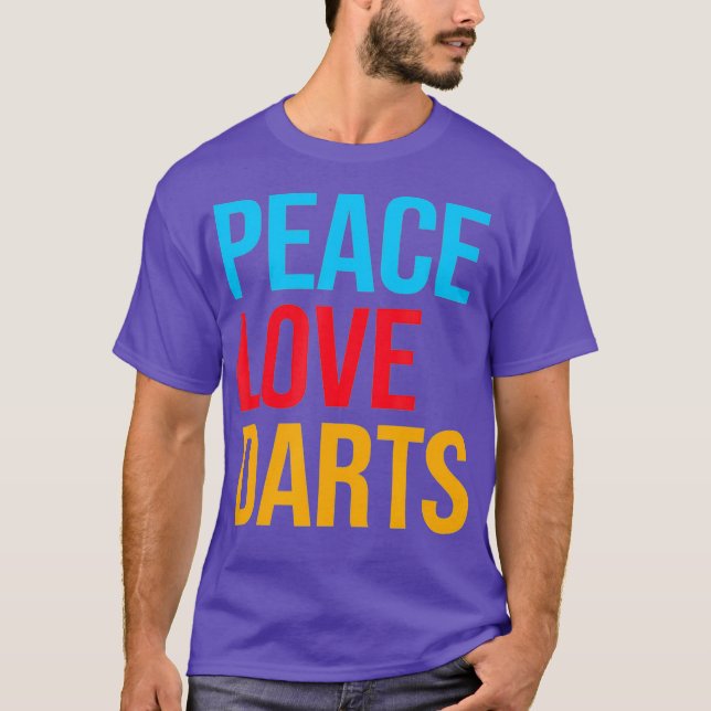 T-shirt Peace Love Dart (Devant)