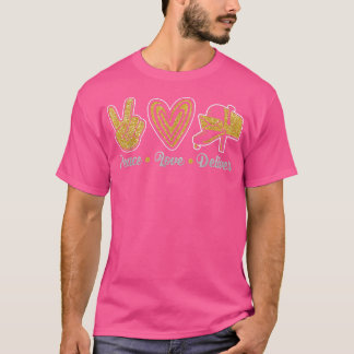 T-shirt Peace Love Deliver Post Bo Cute Postman Postal Wor
