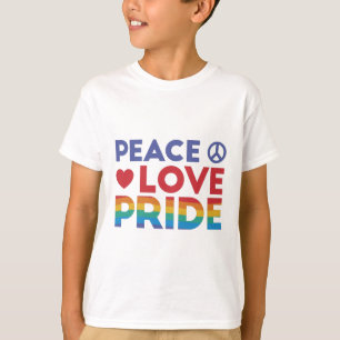 T-shirt Peace love Design de fierté