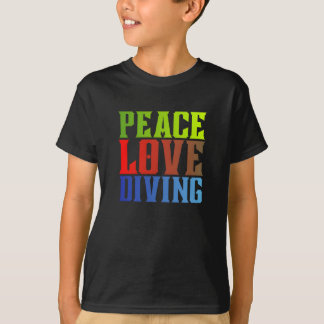T-shirt peace love diving