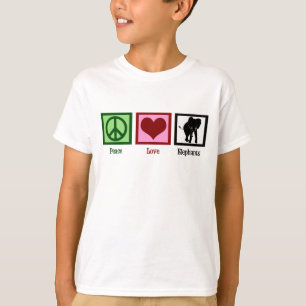 T-shirt Peace Love Elephants Enfants