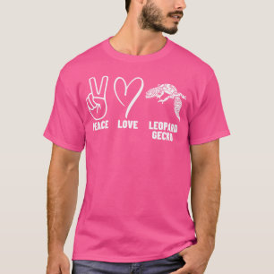 T-shirt Peace Love Et Leopard Geckos