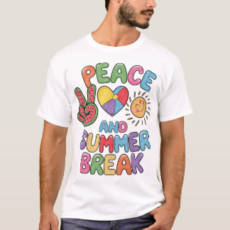 T-shirt Peace Love et Summer Break Shirt