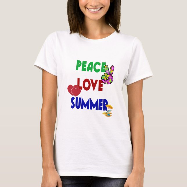 T-shirt Peace Love été (Devant)