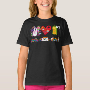 T-shirt Peace Love First Grade Squad Retour à l'école