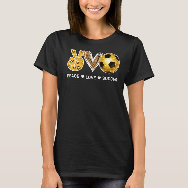 T-shirt Peace Love Football (Devant)