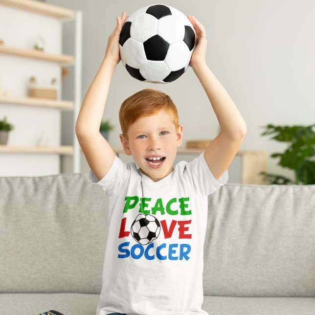 T-shirt Peace Love Football Enfants mignons (Créateur téléchargé)