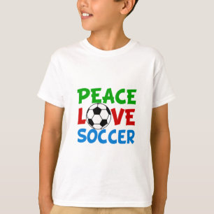 T-shirt Peace Love Football Enfants mignons