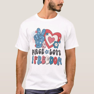T-shirt Peace Love & Freedom