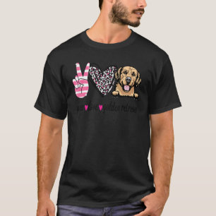 T-shirt Peace Love Golden Retriever Dog