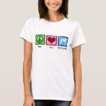 T-shirt Peace Love Greyhounds Femmes<br><div class="desc">J'adore les chiens de lévriers,  ils sont si mignons. Un joli t-shirt du propriétaire,  gris.</div>