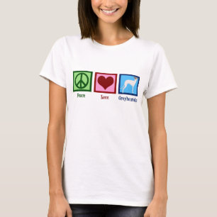 T-shirt Peace Love Greyhounds Femmes