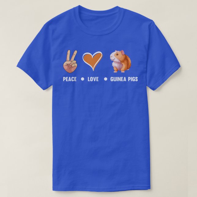 T-shirt Peace Love Guine Guine Guine Guine Guine Guine Gui (Design devant)