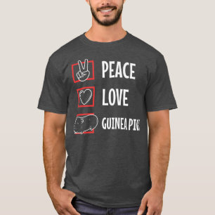 T-shirt Peace Love Guinea Pigs Premium 4319