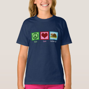 T-shirt Peace Love Guinée Chiens Enfants