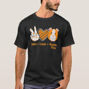 T-shirt Peace Love Guinée Pigs