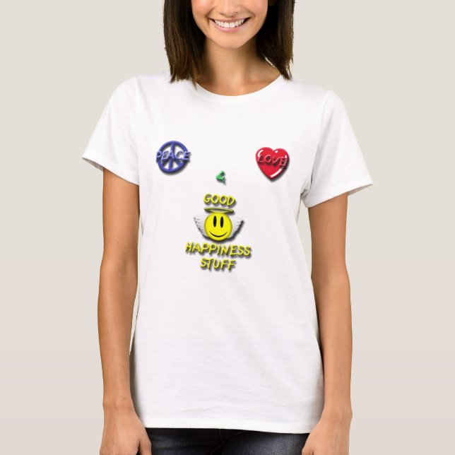T-shirt Peace Love Happiness (Devant)
