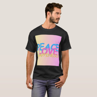 T-shirt Peace Love Happiness Text