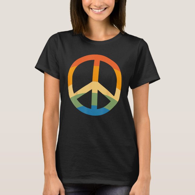 T-shirt Peace Love Hippie Costume Tie Dye 60s 70s (Devant)