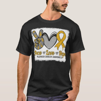 T-shirt Peace Love Hope Chilhood Cancer Awareness Mois W