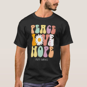 T-shirt Peace Love Hope Epilepsy Awareness