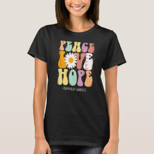 T-shirt Peace Love Hope Fibromyalgie Sensibilisation