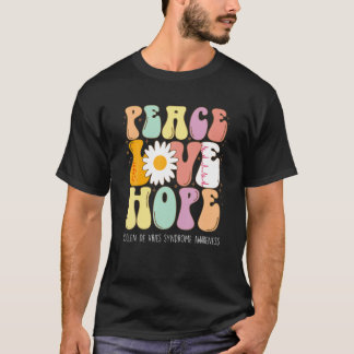 T-shirt Peace Love Hope Koolen De Vries Syndrome KDVS Awar