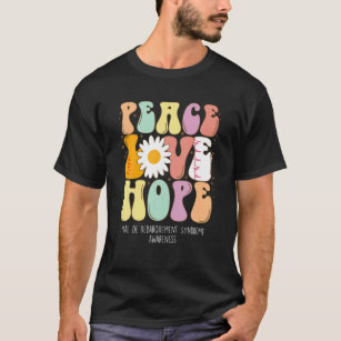 T-shirt Peace Love Hope Mal De Debarquement Syndrome Mdds