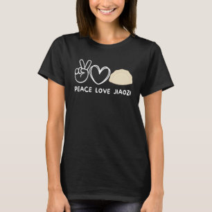 T-shirt Peace Love Jiaozi Retro Jiaozi Food