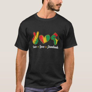 T-shirt Peace Love JunetDix Black Pride Liberté