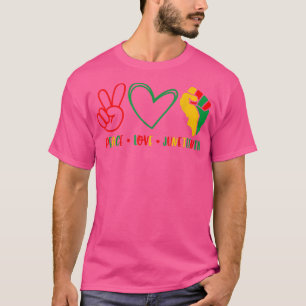 T-shirt Peace Love Junetten Black Pride Liberté Indépendan