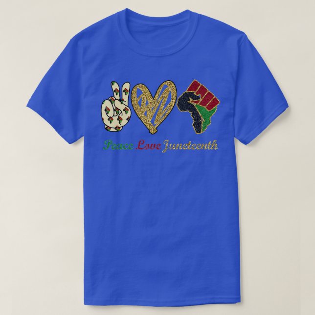 T-shirt Peace Love Junetten Black Pride Liberté indépendan (Design devant)