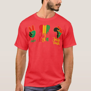 T-shirt Peace Love Junetten Black Pride Liberté indépendan