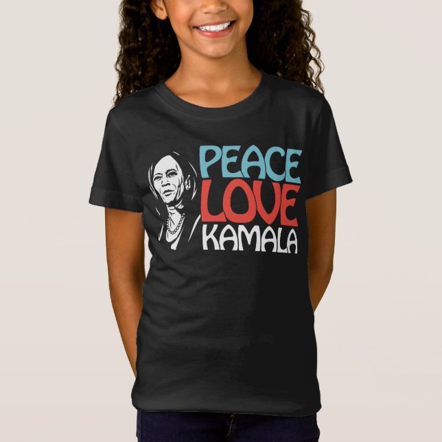 T-Shirt Peace Love Kamala Harris 2020 (Devant)