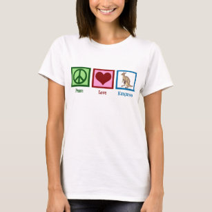T-shirt Peace Love Kangaroo