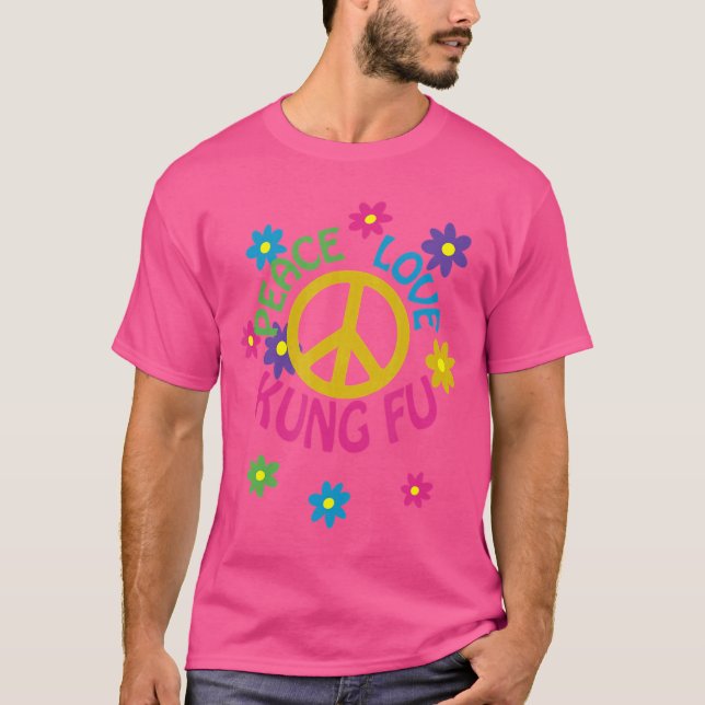T-shirt Peace Love Kung Fu (Devant)