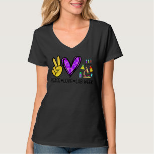 T-shirt Peace Love Lab Week 2022 Laboratoire Médicale Lab