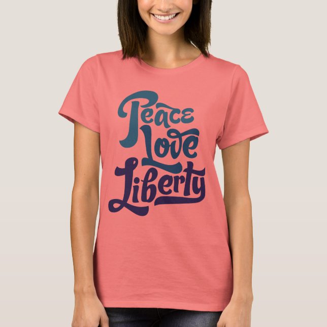 T-shirt Peace Love Liberty (Devant)