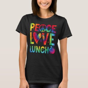 T-shirt peace love lunch lady rétro super lunch lady Retou