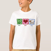 Peace Love Mouton mignon Animal de ferme Enfants
