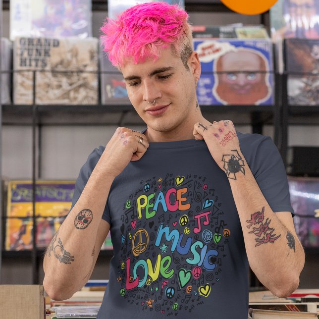T-shirt Peace Love Music (Créateur téléchargé)
