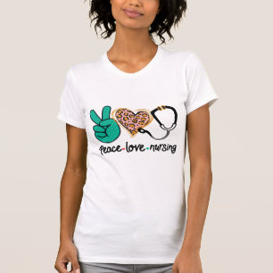 T-shirt Peace Love Nuring