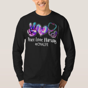 T-shirt Peace Love Nurse Cna Life Nurse Week Femmes 1