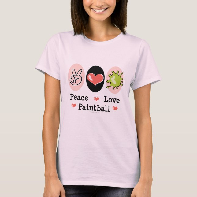 T-shirt Peace Love Paintball Organic Tee (Devant)