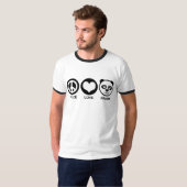T-shirt Peace Love Panda (Devant entier)